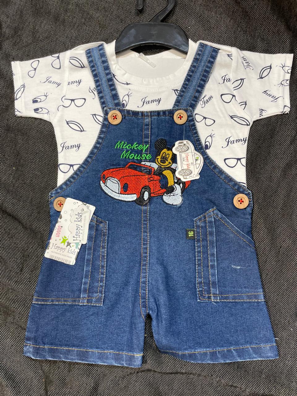 Mickey Mouse Car Ride Dungaree set of 6 pieces